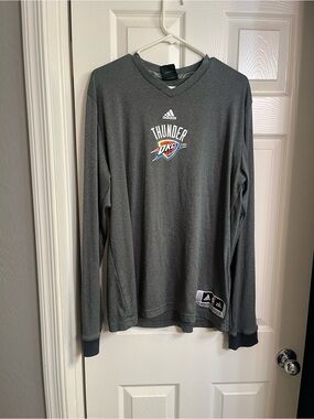 Gray Adidas Oklahoma City Thunder long sleeve shirt